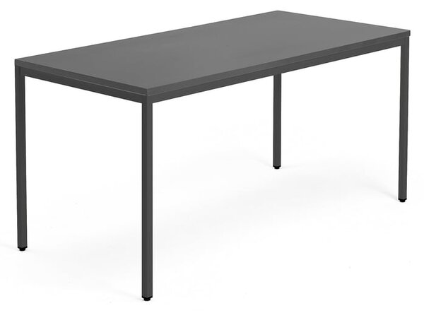 AJ Produkty Psací stůl QBUS, 4 nohy, 1600x800 mm, černý rám, černá