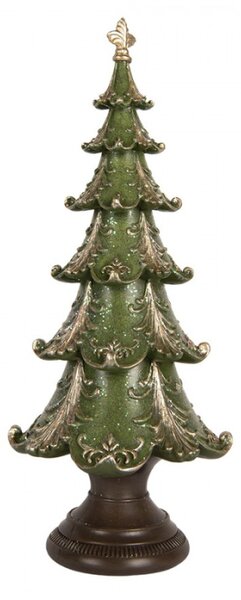 Zelená plastová vánoční dekorace stromeček – 18x41 cm