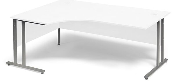 AJ Produkty Psací stůl FLEXUS, levý, 1800x1200 mm, bílá