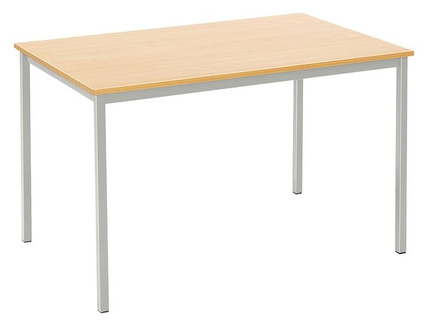 AJ Produkty Jídelní stůl JAMIE, 1200x800 mm, buk, hliníkově šedá