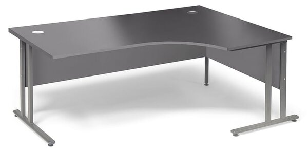 AJ Produkty Psací stůl FLEXUS, pravý, 1800x1200 mm, šedá