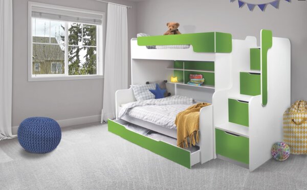 Patrová postel Harry 3 zelená