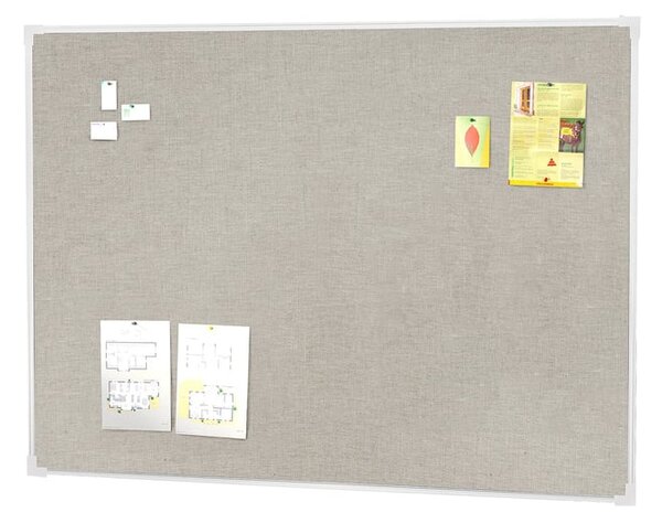 AJ Produkty Nástěnka ELIZA, 900x600 mm, lněný potah, hliníkový rám