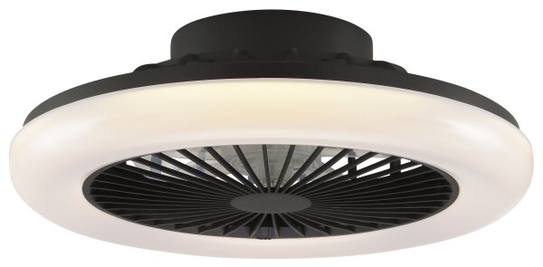 Brilliant -LED Stm stropní svítidlo s ventilátorem MONTERO LED/20W/230V černá+DO
