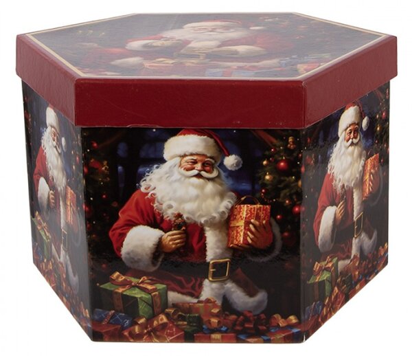 Sada 14 hnědých plastových vánočních baněk – 8x8x8 cm