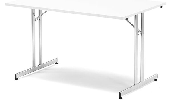 AJ Produkty Skládací stůl EMILY, 1200x800 mm, bílá, chrom