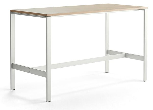 AJ Produkty Stůl VARIOUS, 1800x800 mm, výška 1050 mm, bílé nohy, dub