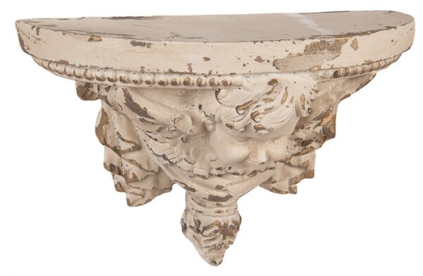 Béžová keramická nástěnná dekorace – 33x14x21 cm