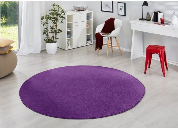 Tmavě fialový kulatý koberec ø 133 cm Fancy – Hanse Home