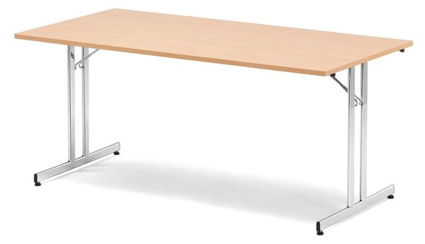 AJ Produkty Skládací stůl EMILY, 1800x800 mm, buk, chrom