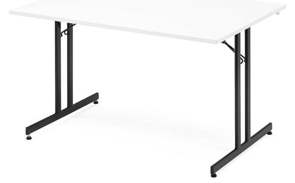 AJ Produkty Skládací stůl EMILY, 1200x800 mm, bílá, černá