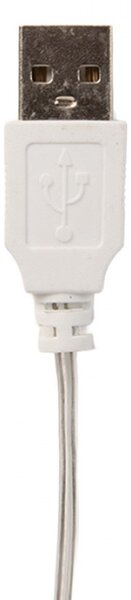 Červená plastová vánoční infinity lampa cukrová hůl – 15x5x21 cm