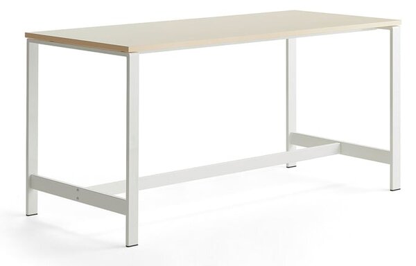 AJ Produkty Stůl VARIOUS, 1800x800 mm, výška 900 mm, bílé nohy, bříza