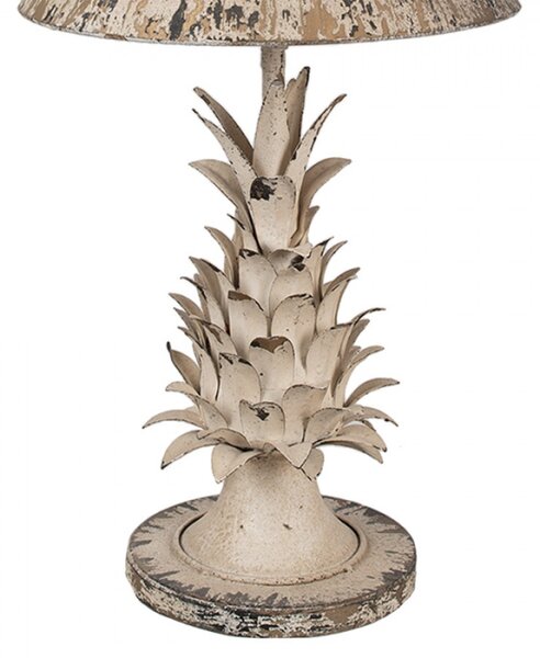 Béžová kovová stolní lampa – 30x64 cm