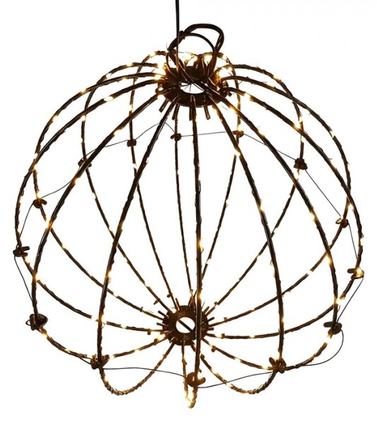 Bílá kovová závěsná lampa