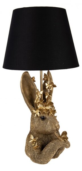 Plastová stolní lampa králík zlatá – 30x55 cm