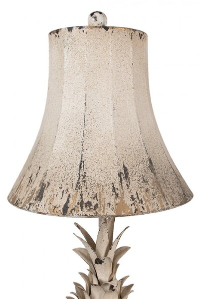 Béžová kovová stolní lampa – 30x64 cm