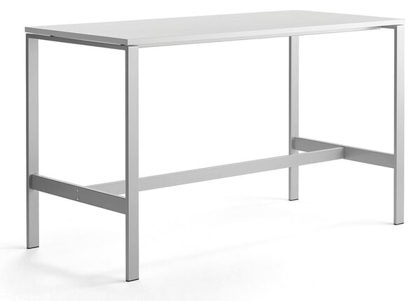 AJ Produkty Stůl VARIOUS, 1800x800 mm, výška 1050 mm, stříbrné nohy, bílá