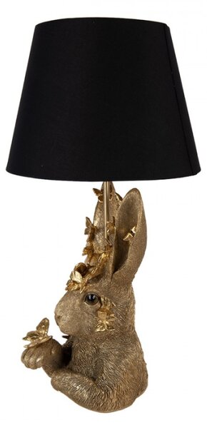 Plastová stolní lampa králík zlatá – 30x55 cm