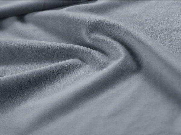 Světle modrá čalouněná dvoulůžková postel s úložným prostorem s roštem 160x200 cm Casey – Mazzini Beds