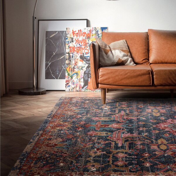 Modrý koberec Cure Blue Retro Rozměry: 120x170 cm