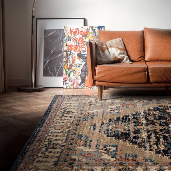 Modrý koberec Cure Blue Retro Rozměry: 120x170 cm