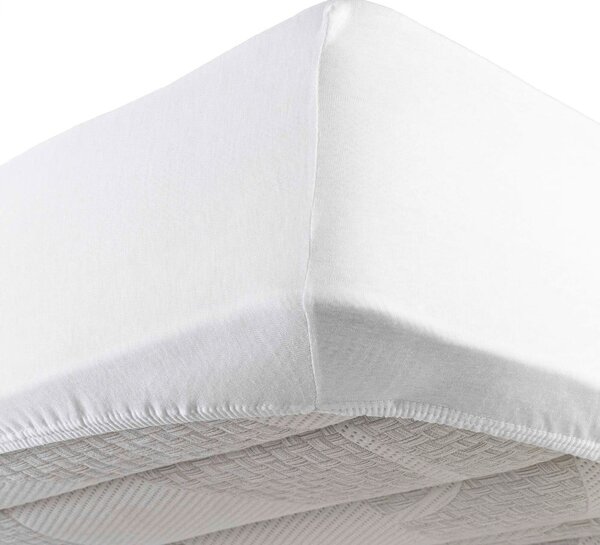 Bílé napínací prostěradlo jersey 140x190 cm Jersy – douceur d'intérieur
