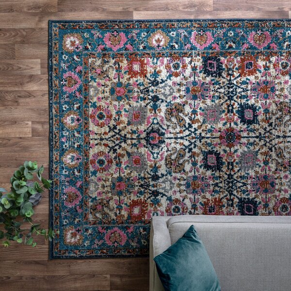 Modrý koberec Cure Blue Retro Rozměry: 120x170 cm