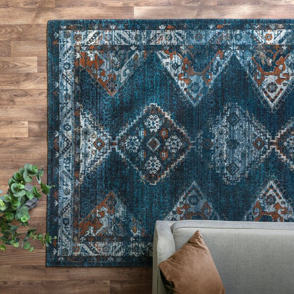 Modrý koberec Cure Blue Retro Rozměry: 120x170 cm