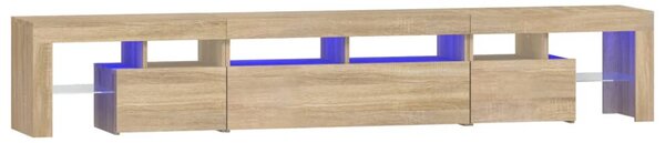 TV skříňka s LED osvětlením dub sonoma 230x36,5x40 cm 3152788