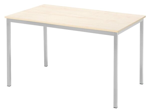 AJ Produkty Jídelní stůl JAMIE, 1200x800 mm, bříza, hliníkově šedá