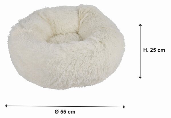 Krémový pelíšek pro psa ø 55 cm – Love Story