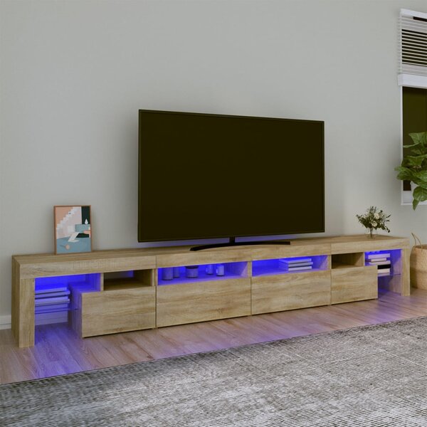 TV skříňka s LED osvětlením dub sonoma 260x36,5x40 cm 3152820