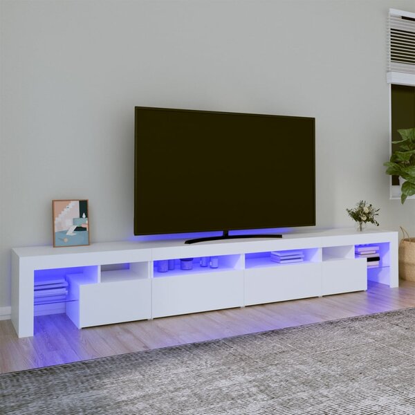 TV skříňka s LED osvětlením bílá 260x36,5x40 cm 3152818