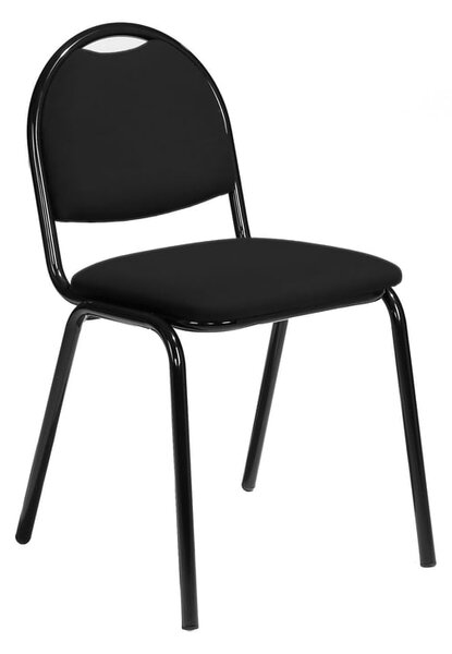AJ Produkty Židle WARREN, černá koženka, černá