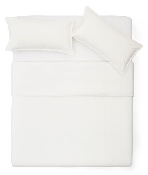 Krémové prodloužené povlečení na dvoulůžko z bavlněného perkálu 240x220 cm Sifinia – Kave Home