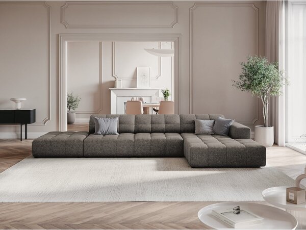 Tmavě šedá rohová pohovka (pravý roh) Chicago – Cosmopolitan Design