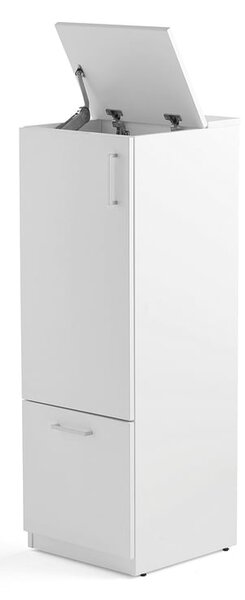 AJ Produkty Skříňka na tříděný odpad FAHRENHEIT, 1 zásuvka, 1250x430x455 mm, bílá