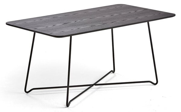 AJ Produkty Konferenční stolek IRIS, 1100x600 mm, černá, černý dub
