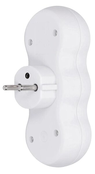 SOLIGHT Rozbočka s USB A+C nabíječkou, 2 x 10A, bílá