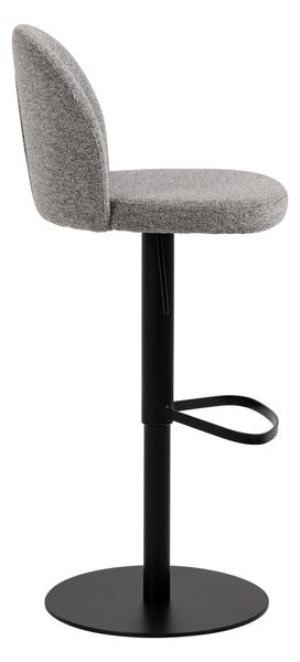 Černo-šedá barová židle s nastavitelnou výškou (výška sedáku 55 cm) Patricia – Actona