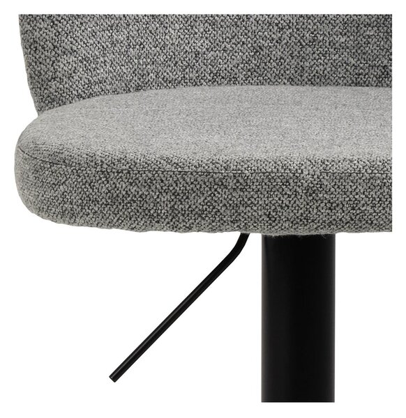 Černo-šedá barová židle s nastavitelnou výškou (výška sedáku 55 cm) Patricia – Actona