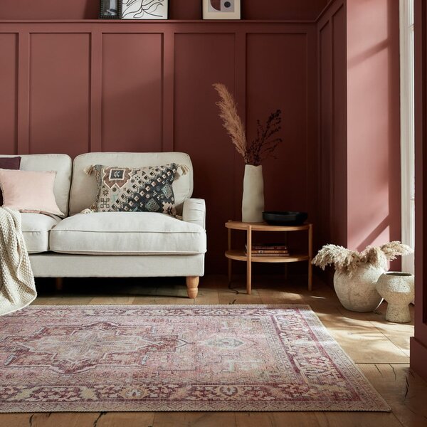 Světle červený pratelný koberec s příměsí recyklovaných vláken 120x170 cm Windsor – Flair Rugs