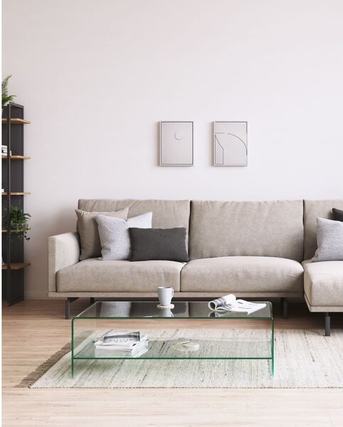 Skleněný konferenční stolek 55x110 cm Burano – Kave Home