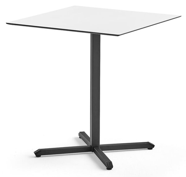 AJ Produkty Stůl BECKY, 680x680x720 mm, černý rám, bílá