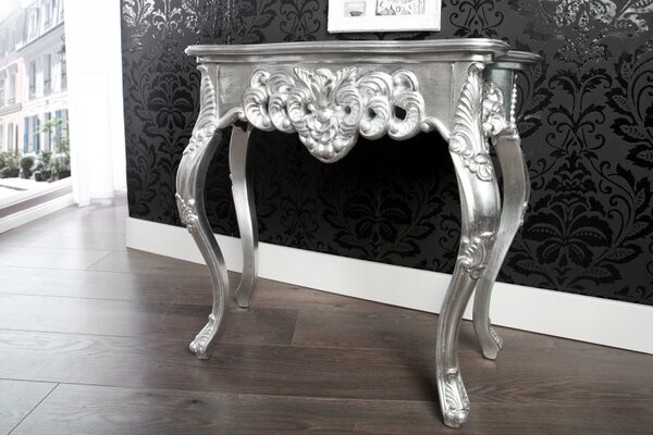 (2777) VENICE luxusní konzolový stolek stříbrný 85 cm