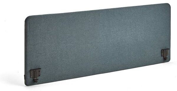 AJ Produkty Stolový paraván ZONE, černé svorky, 1800x650x36 mm, potah Etna, petrolejově modrá