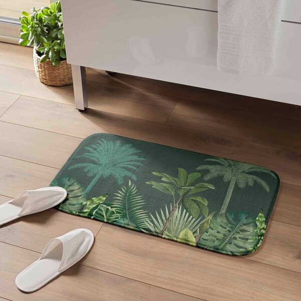 Zelená koupelnová předložka 45x75 cm Vagabonde – douceur d'intérieur
