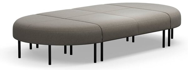 AJ Produkty Lavice VARIETY, 8místná, potahová látka Pod CS, taupe