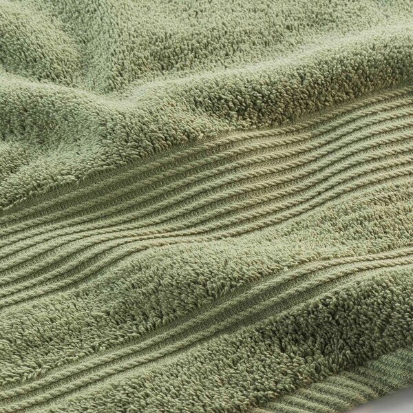 Khaki froté bavlněná osuška 70x130 cm Tendresse – douceur d'intérieur